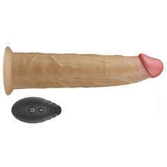 Fallo Ultra Realistico con 10 modalità di vibrazione e rotazione - Silicone, Comando Wireless - Rosa Carne, 9''