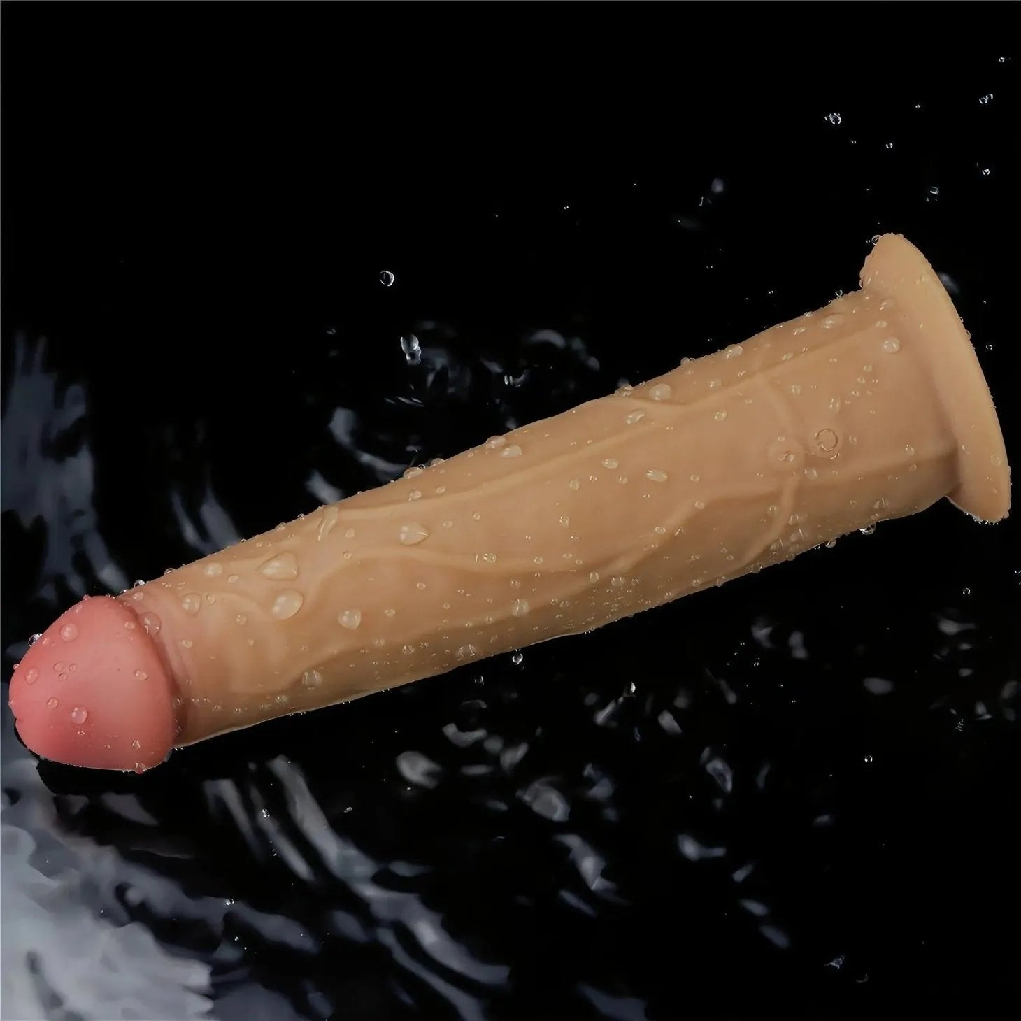Fallo Ultra Realistico con 10 modalità di vibrazione e rotazione - Silicone, Comando Wireless - Rosa Carne, 9''