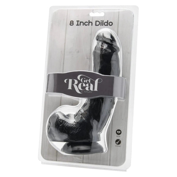 Fallo Ultrarealistico con testicoli e ventosa in tecnologia Vital-Skin - 20.5cm - Nero