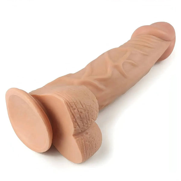 Fallo realisitico con testicoli e ventosa 9″ - Rosa Carne