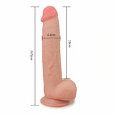 Fallo realistico 19 cm con pelle scorrevole come un membro vero - 8″, Rosa Carne