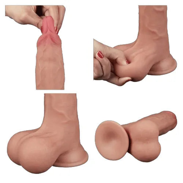 Fallo realistico con pelle scorrevole come un membro vero - 9.5 ″ 24 cm x Ø 4.5 cm