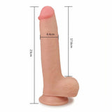 Fallo realistico con pelle scorrevole come un membro vero - 8.25 ″, Rosa Carne