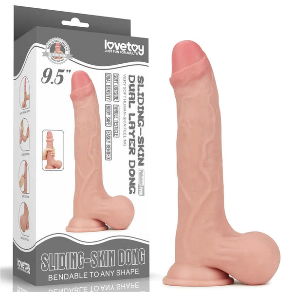 Fallo realistico con pelle scorrevole come un membro vero - 9.5 ″ 24 cm x Ø 4.5 cm