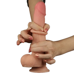 Fallo realistico con pelle scorrevole come un membro vero - 9', Rosa Carne