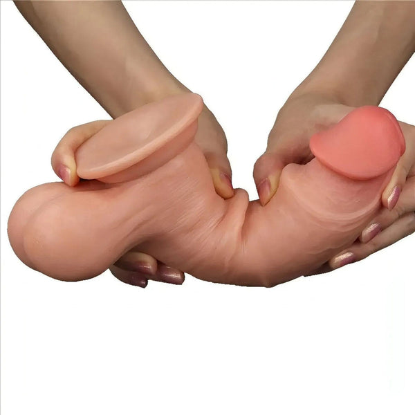 Fallo realistico con pelle scorrevole come un membro vero - 7.8″, Rosa Carne