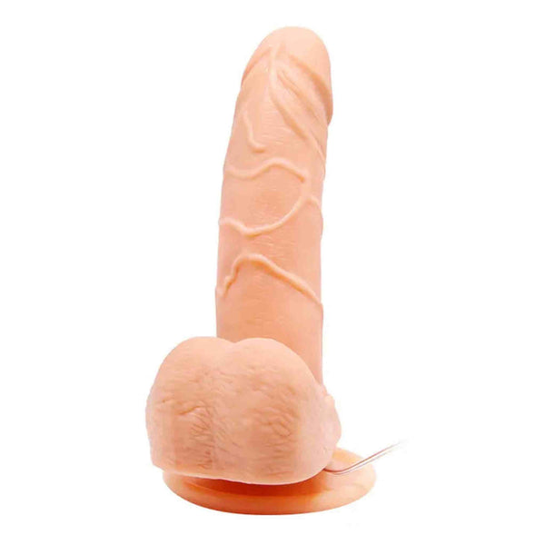 Fallo realistico vibrante e rotante con ventosa 15 cm Ø 3.5 cm