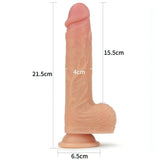 Dildo realistico silicone 21,5 cm diametro 4 cm base stabile con texture anatomica