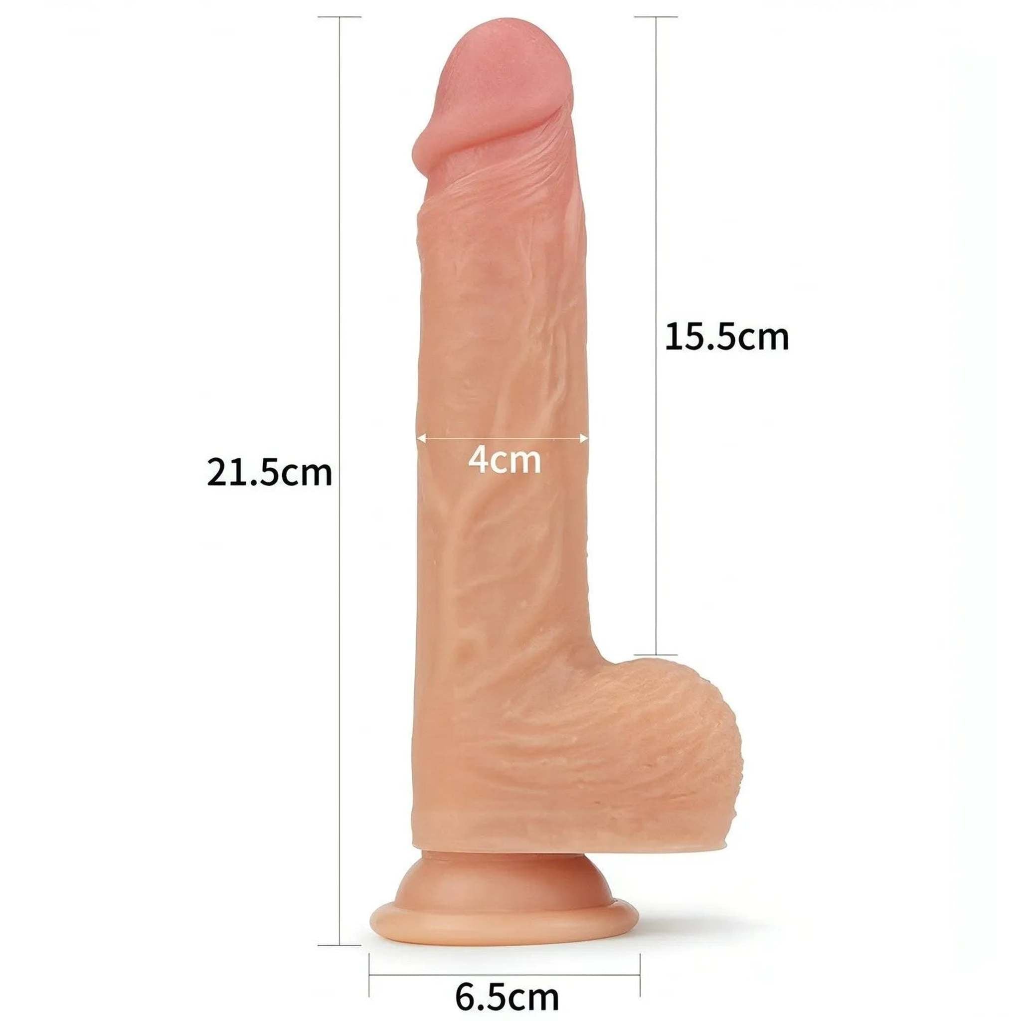 Fallo vibrante riscaldabile fino a 40° e 10 modalità di rotazione - Silicone Medicale, Totalmente Anallergico, Ricaricabile