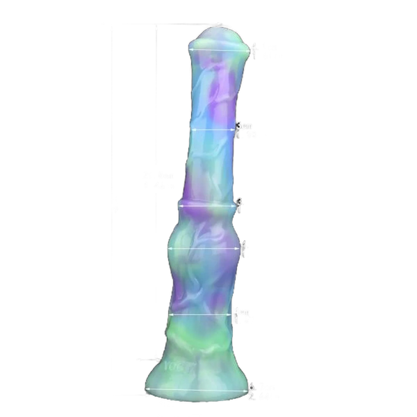 Fantasy Yellow Stallion Penis Silicone Dildo For Woman