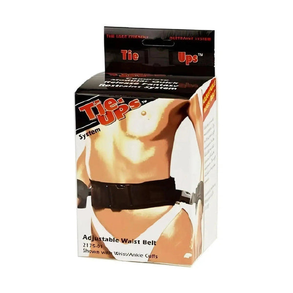 Fascia subaddominale nera regolabile Tie-Ups™ System con fibbia, confezione