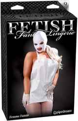 Femme Fatale Outfit Medical Fetish con Cappuccio e Grembiule