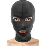 Fetish Tentation Cappuccio nero open mouth and eyes