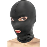 Fetish Tentation Cappuccio nero open mouth and eyes