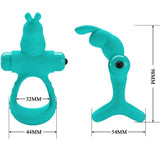 Dimensioni anello vibrante Figgy verde acqua silicone 32mm diametro interno