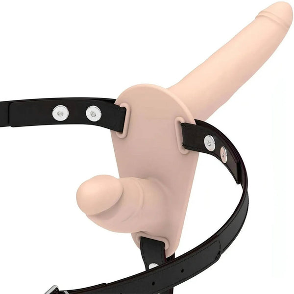 Flesh Up Double Penetrix Silicone Strap-On - Silicone Medicale, Rosa Carne