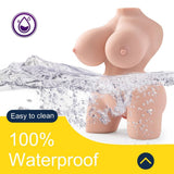 Torso masturbatore Waterproof Frieda facile pulizia 100% resistente all'acqua