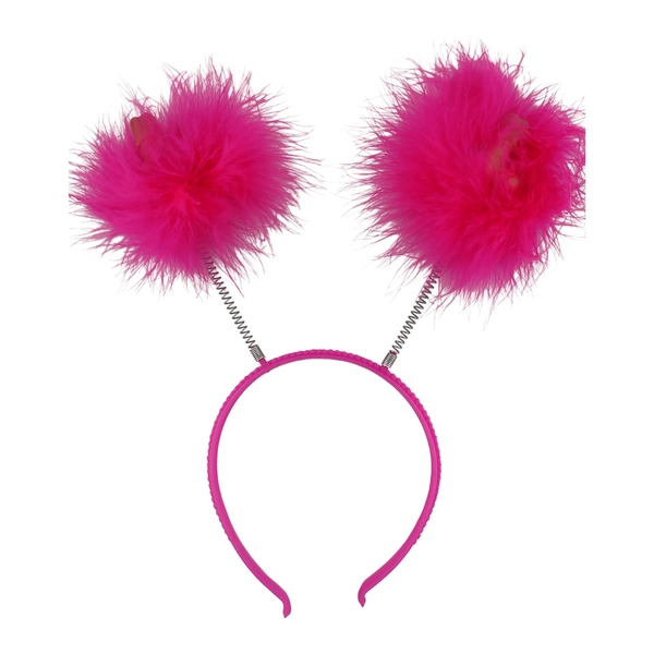 Frontino con pisellini a molla e peluche colori assortiti