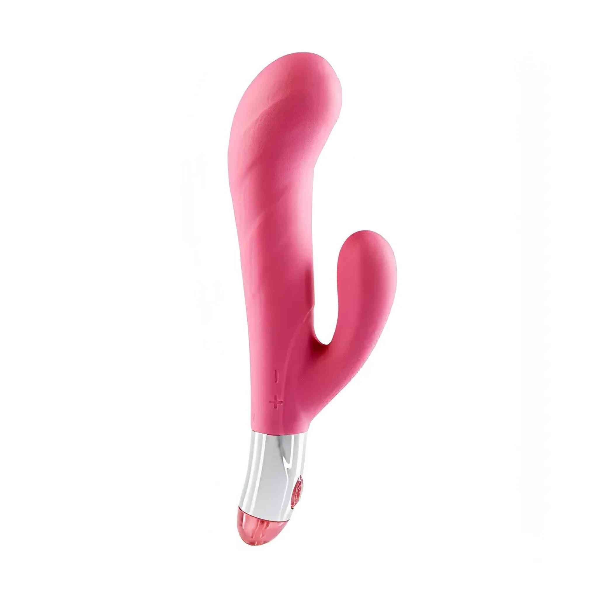 G-Spot Shaped Soft Touch Twin Vibrator - Fucsia