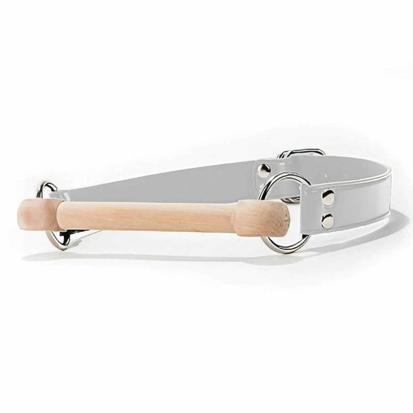 Morso in legno finitura naturale con fibbie argento
