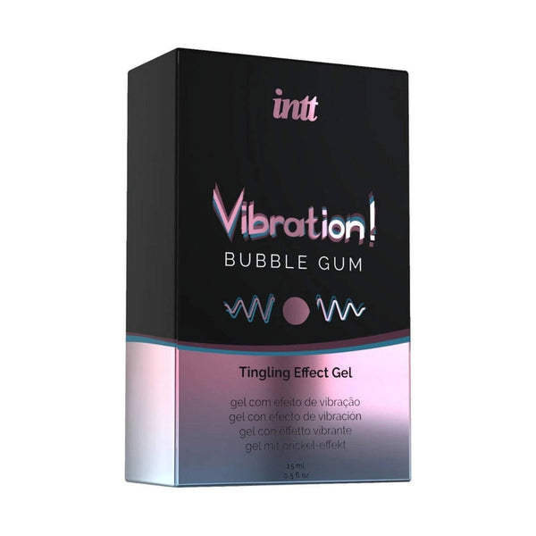 Scatola packaging gel stimolante intt Vibration! Bubble Gum