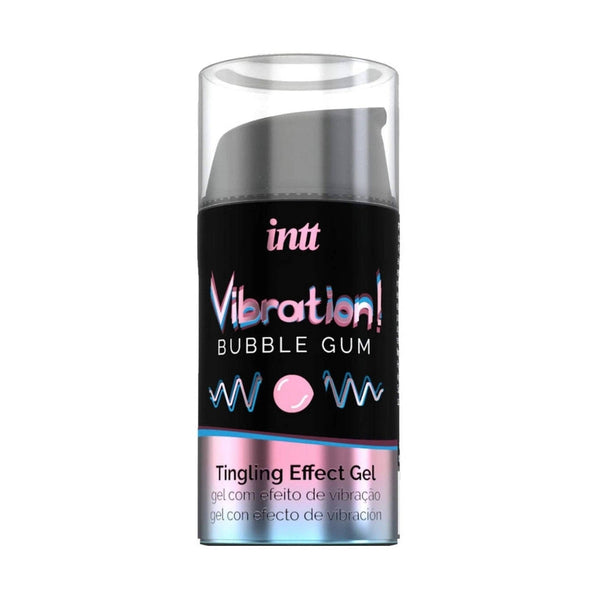 Flacone gel vibrante intt gusto bubble gum con tappo grigio