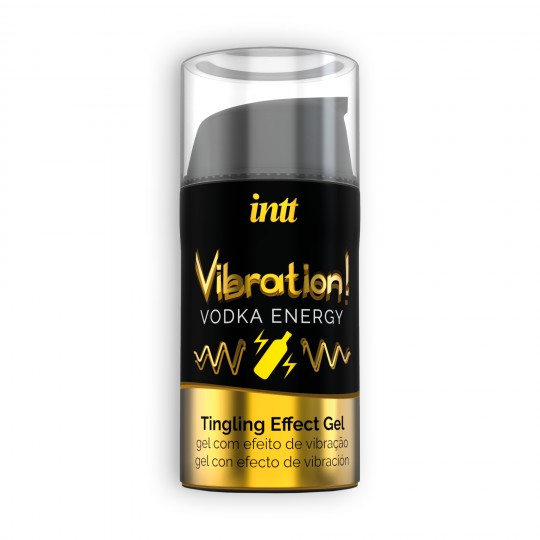 Gel stimolante intt Vodka Energy con effetto vibrante etichetta nera e dorata