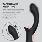 Vibratore G-spot nero con lingua rosa e 10 modalità vibrazione