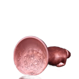 Base interna concava dildo silicone rosa texture circolare per fissaggio sicuro
