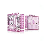 Scatola regalo Flirty 'n Sweet Starter Kit a quadri rosa e bianchi con nastro