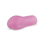 Vibratore in silicone rosa opaco con forma ergonomica e base metallica