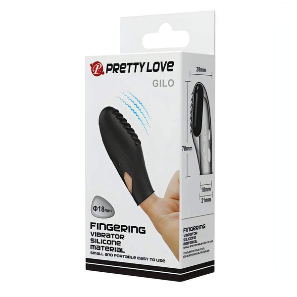 Gilo Vibratore da dita con rilievi stimolanti Ø 1.8 cm