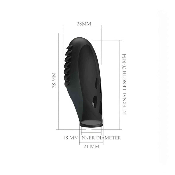 Gilo Vibratore da dita con rilievi stimolanti Ø 1.8 cm