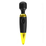 Gold Power Wand vibratore nero oro vista frontale