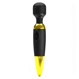 Vibratore Gold Power Wand nero oro verticale pulsante