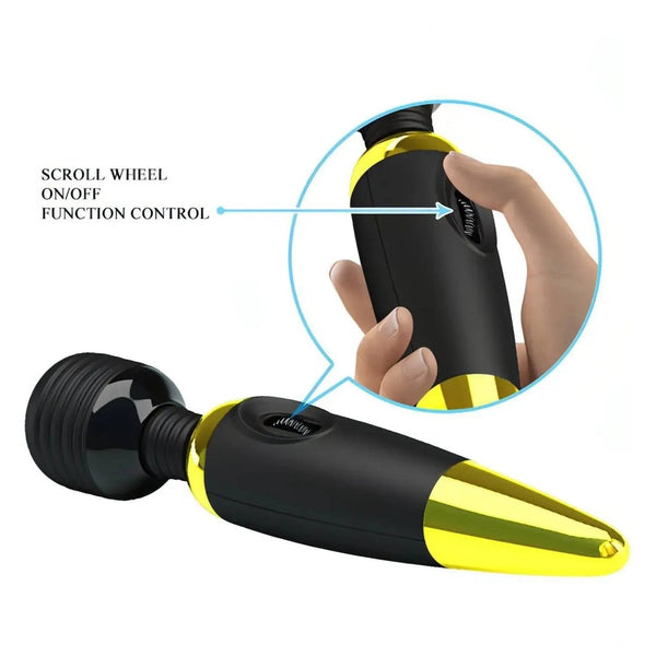 Gold Power Wand controllo rotellina nero oro ingrandimento