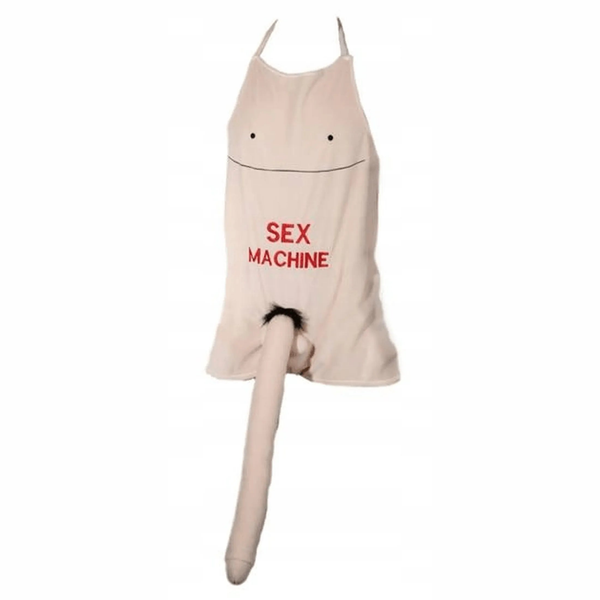 Grembiule con pene lungo in peluche