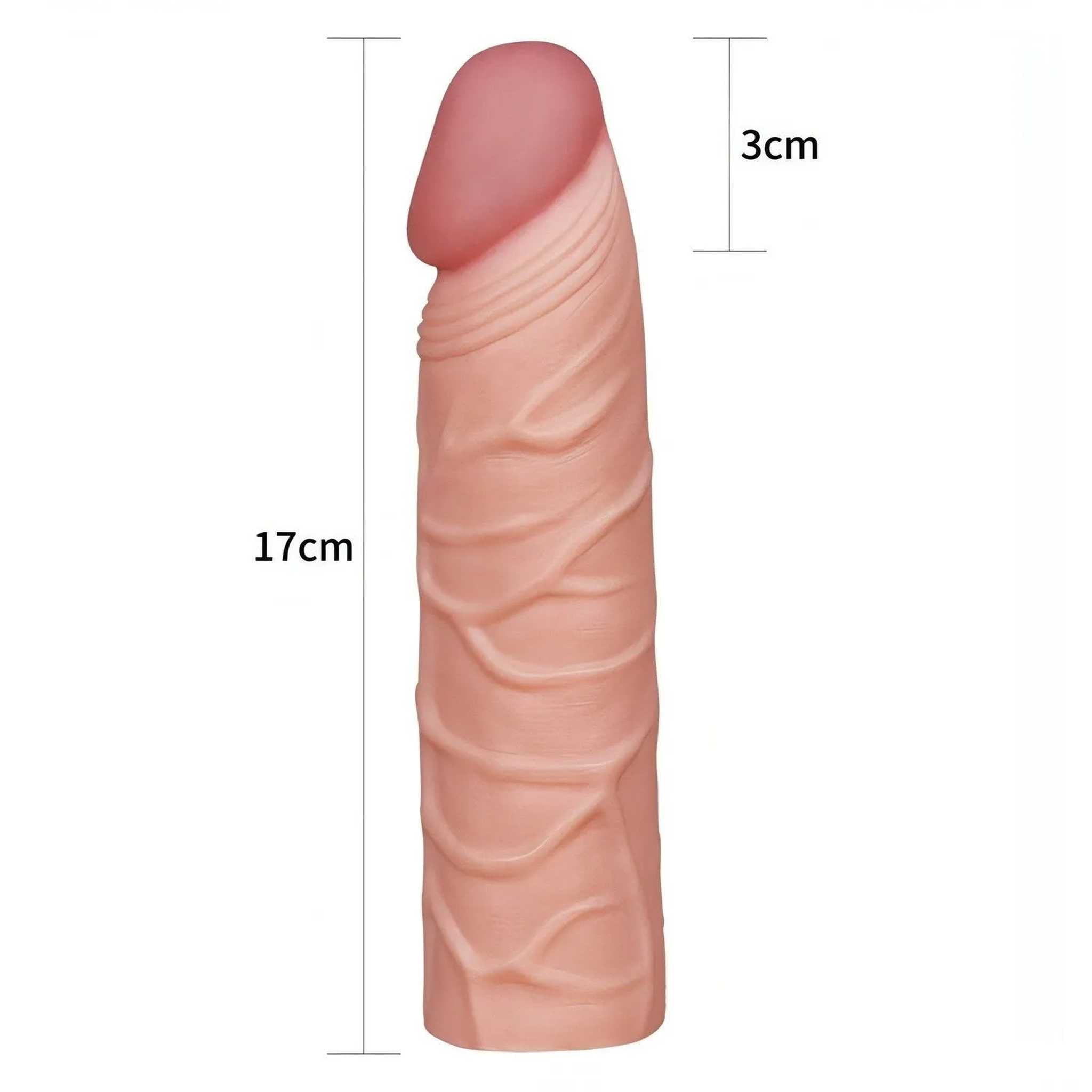 Guaina Fallica Realistica da 17 cm e 2.5 di estensione - Rosa Carne