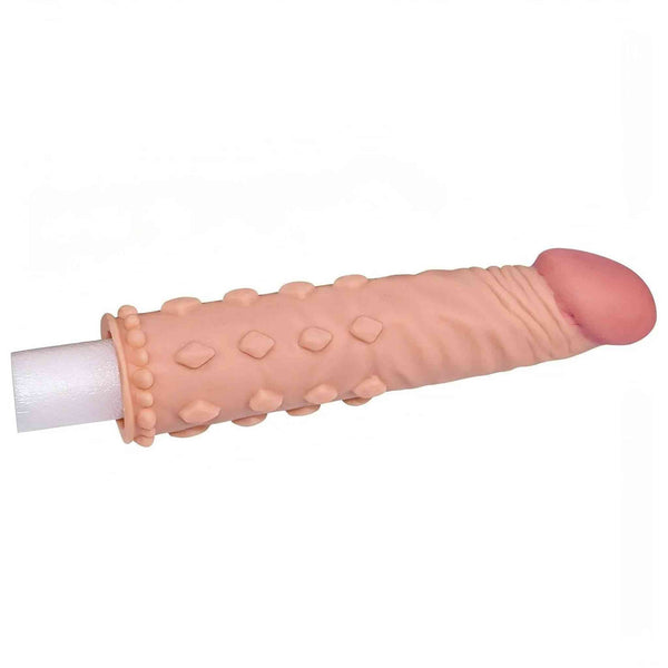 Guaina Realistica Con Rilievi Stimolanti 17.5 cm estensione 4 cm