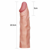 Guaina Realistica Morbida 18.5 cm lunga estensione di 5 cm