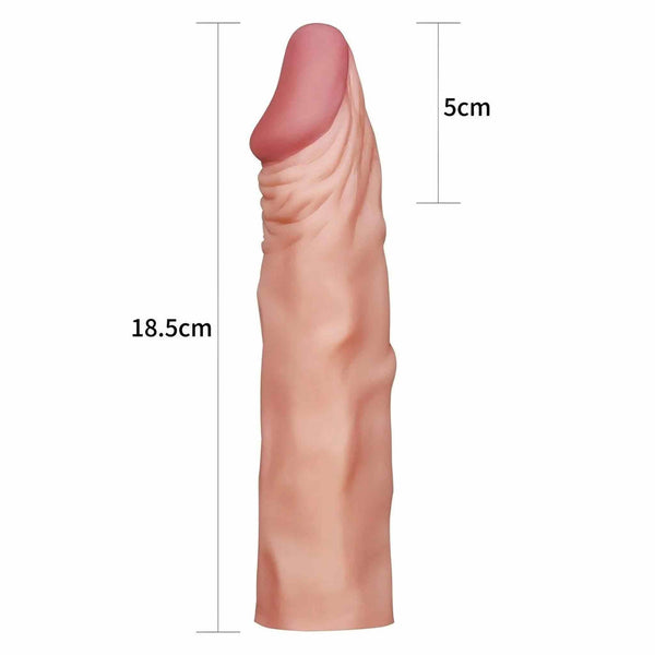 Guaina Realistica Morbida 18.5 cm lunga estensione di 5 cm