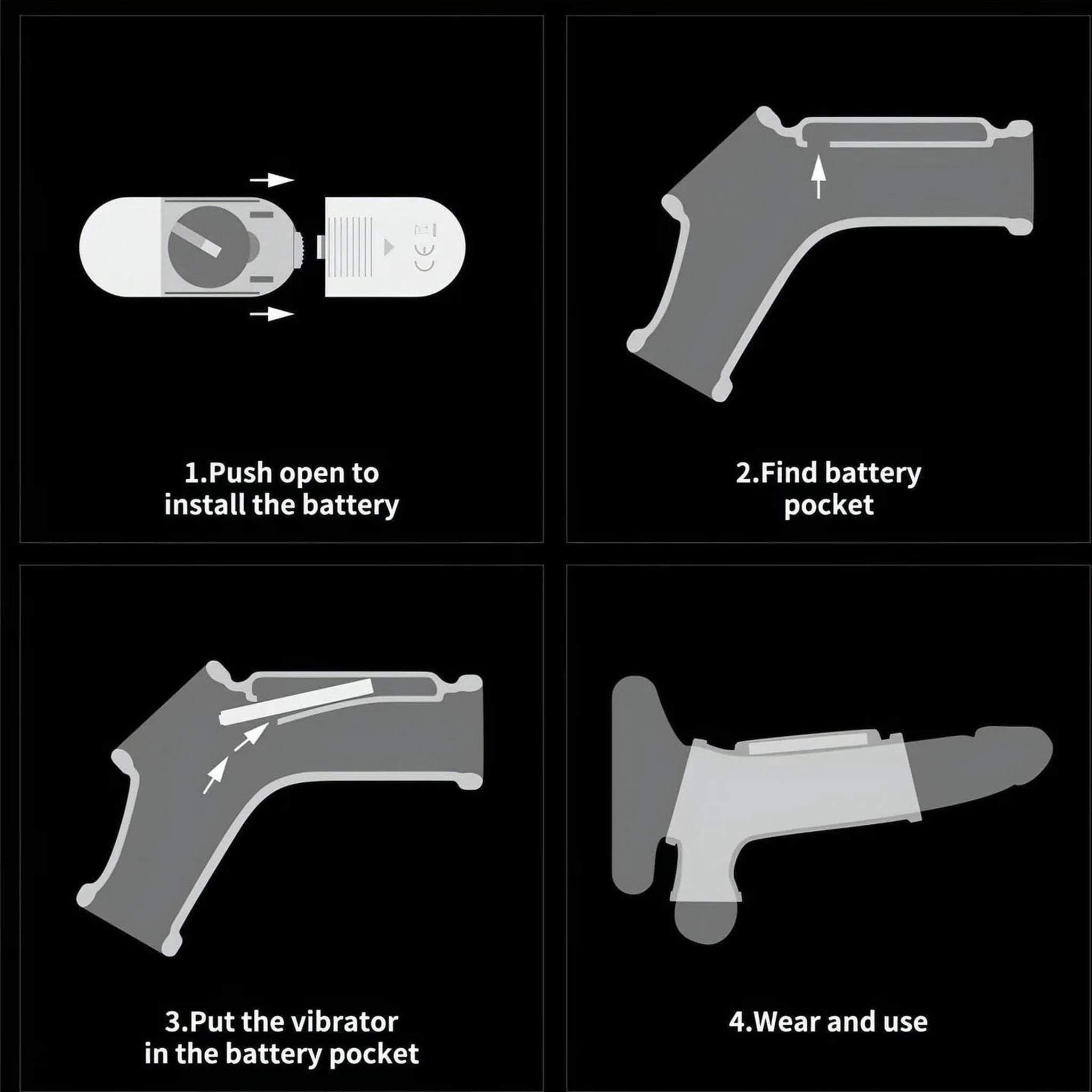 Guaina Stimolante Vibrante Con Struttura ad Anelli