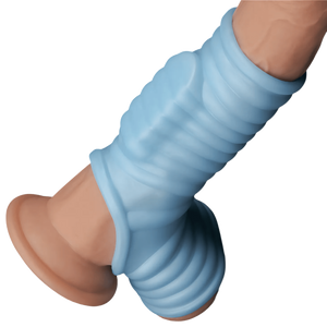 Guaina Stimolante Vibrante Con Struttura ad Anelli