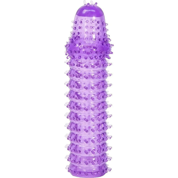 Guaina fallica in silicone con rilievi e nervature stimolanti