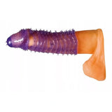 Guaina fallica in silicone con rilievi e nervature stimolanti
