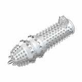 Guaina trasparente orizzontale con stimolatore integrato e texture a punte