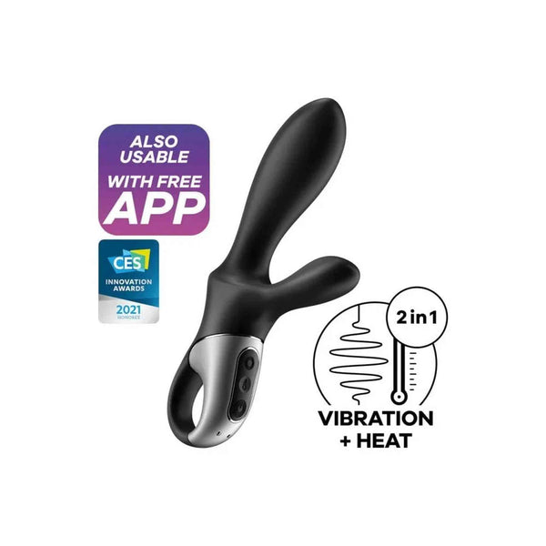 Vibratore rabbit Satisfyer Heat Climax Plus con badge App gratuita e premio CES Innovation