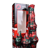 Dildo mostro silicone rosso verde confezione scatola nera rossa