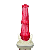 Dildo Hellfire Vicky silicone rosso brillante vista frontale