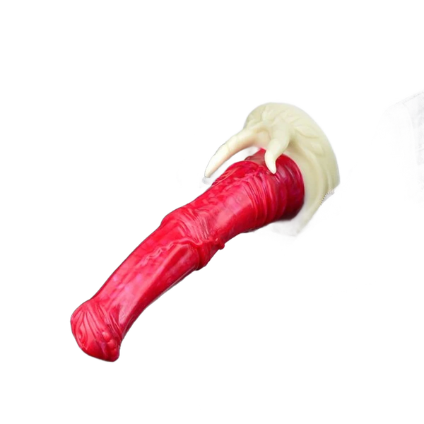 Dildo Hellfire Vicky silicone rosso artigli base zampa